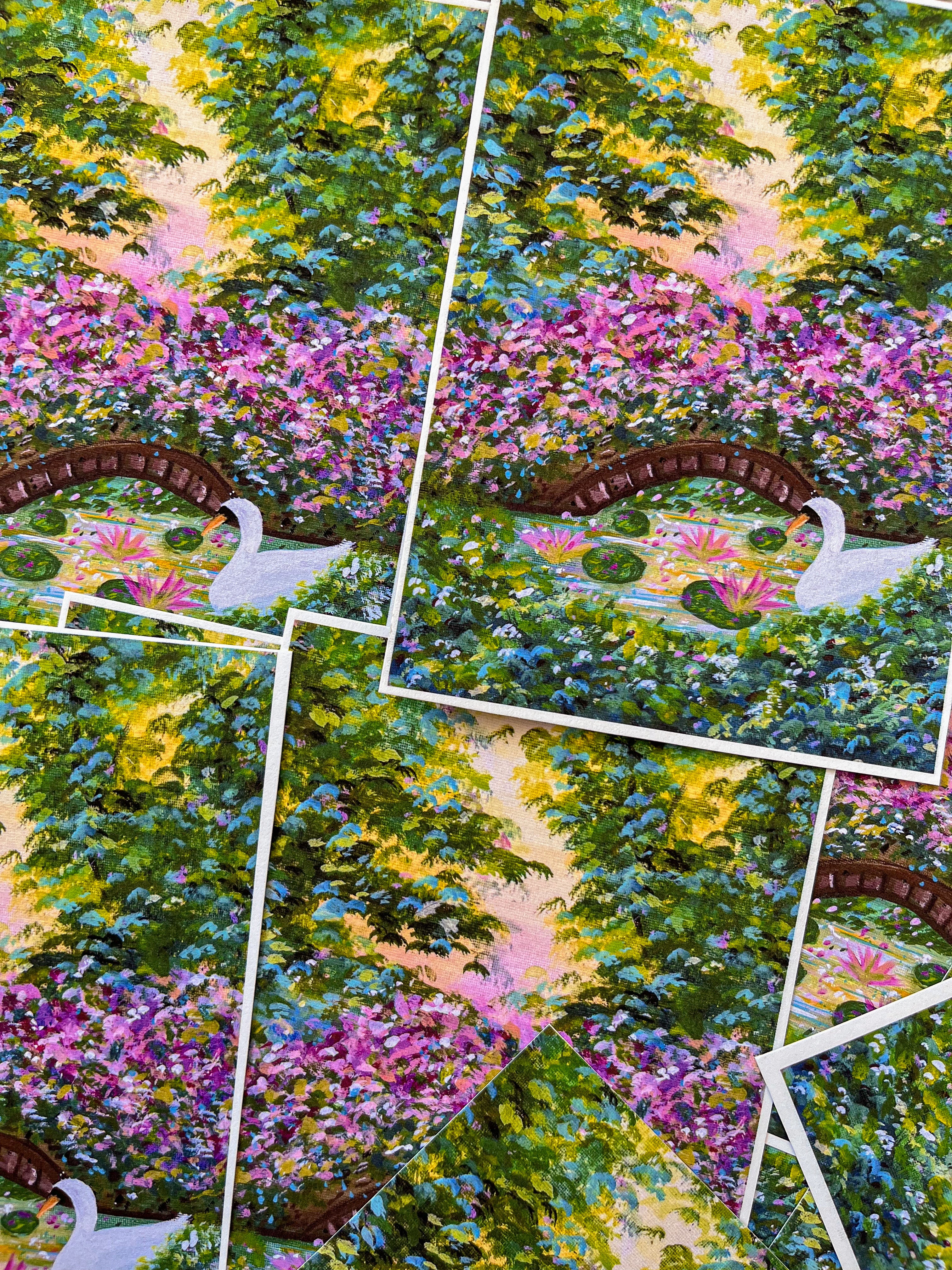 Swan Garden - Art Print