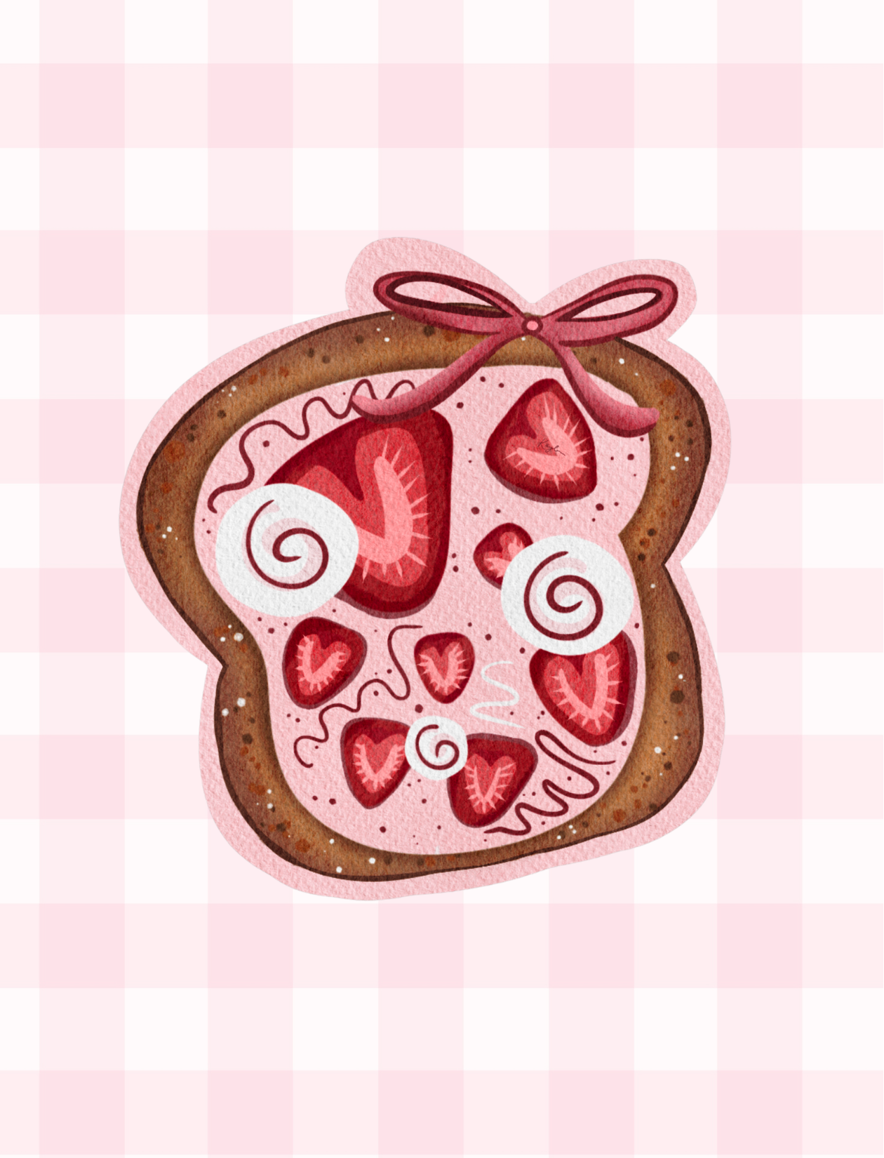 Strawberry Toast - Sticker